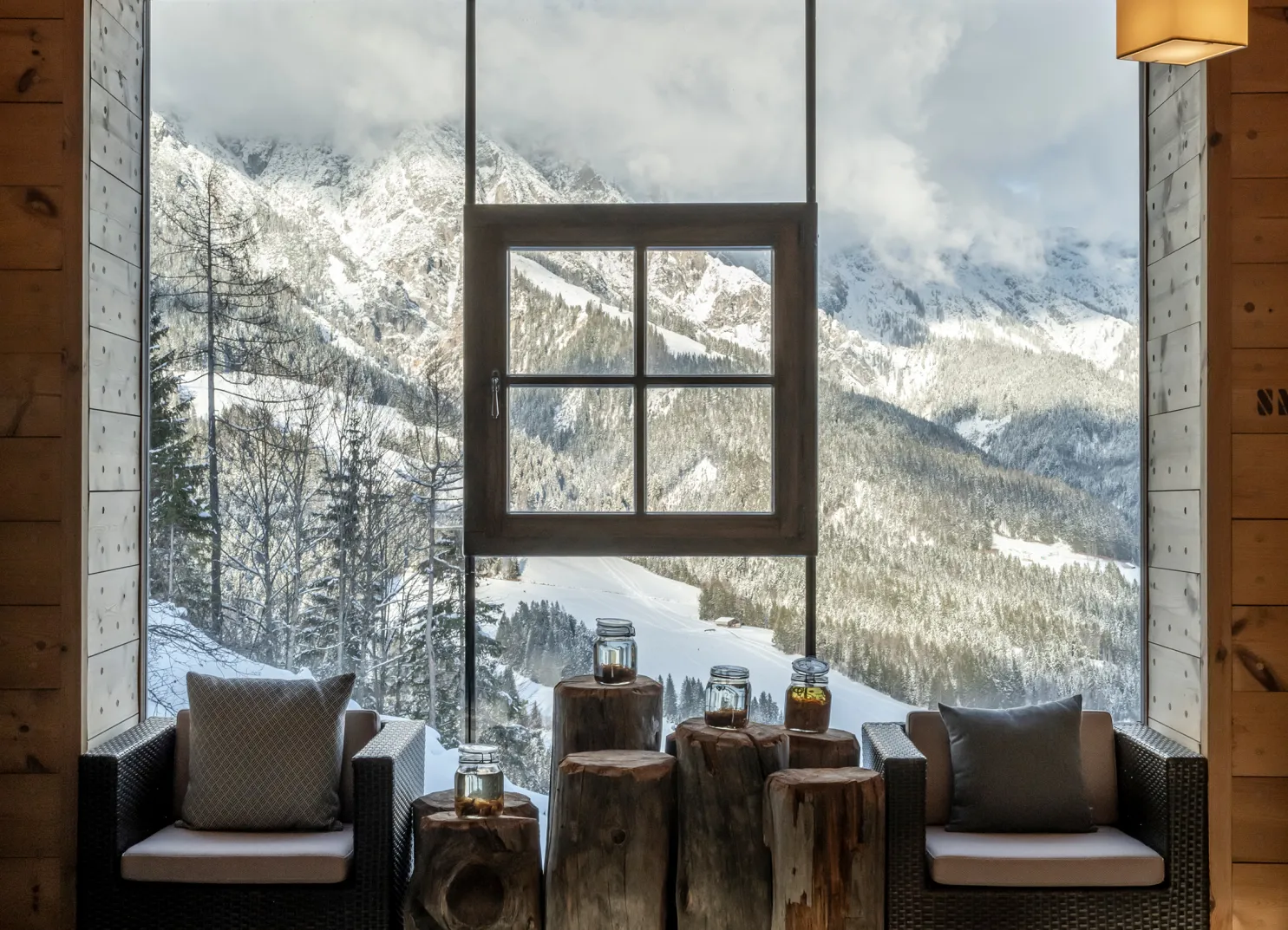 Sonnenterrasse im Winter